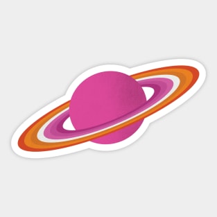 Lesbian Pride Planet Sticker